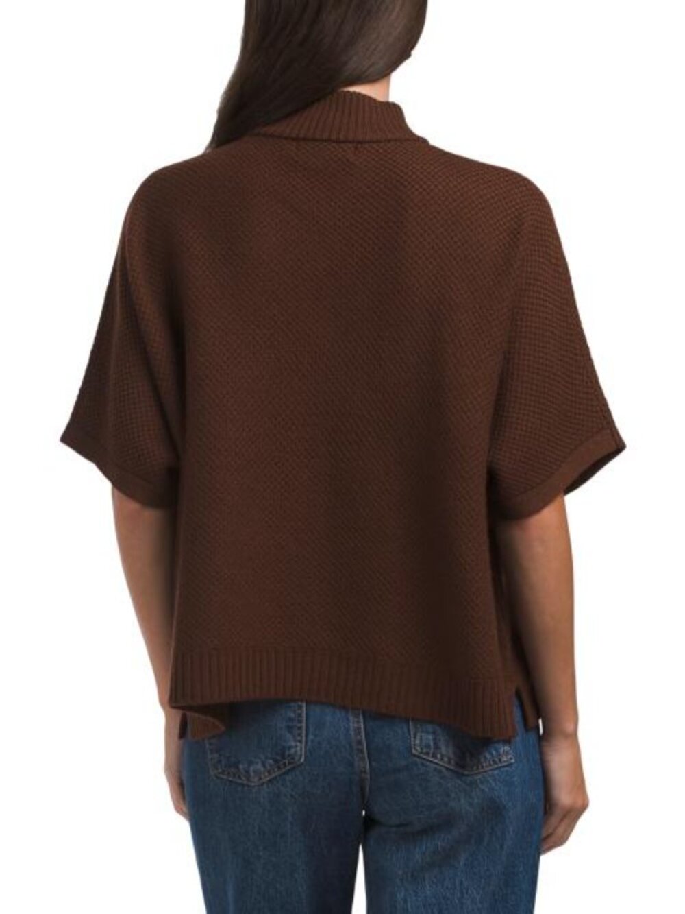 TAHARI Extrafine Merino Wool Pull Over Mock Neck Sweater - Picture 2 of 3